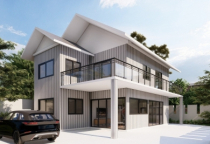 Công trình nhà ở container 2 tầng mái thái