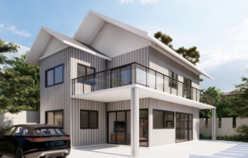 Công trình nhà ở container 2 tầng mái thái