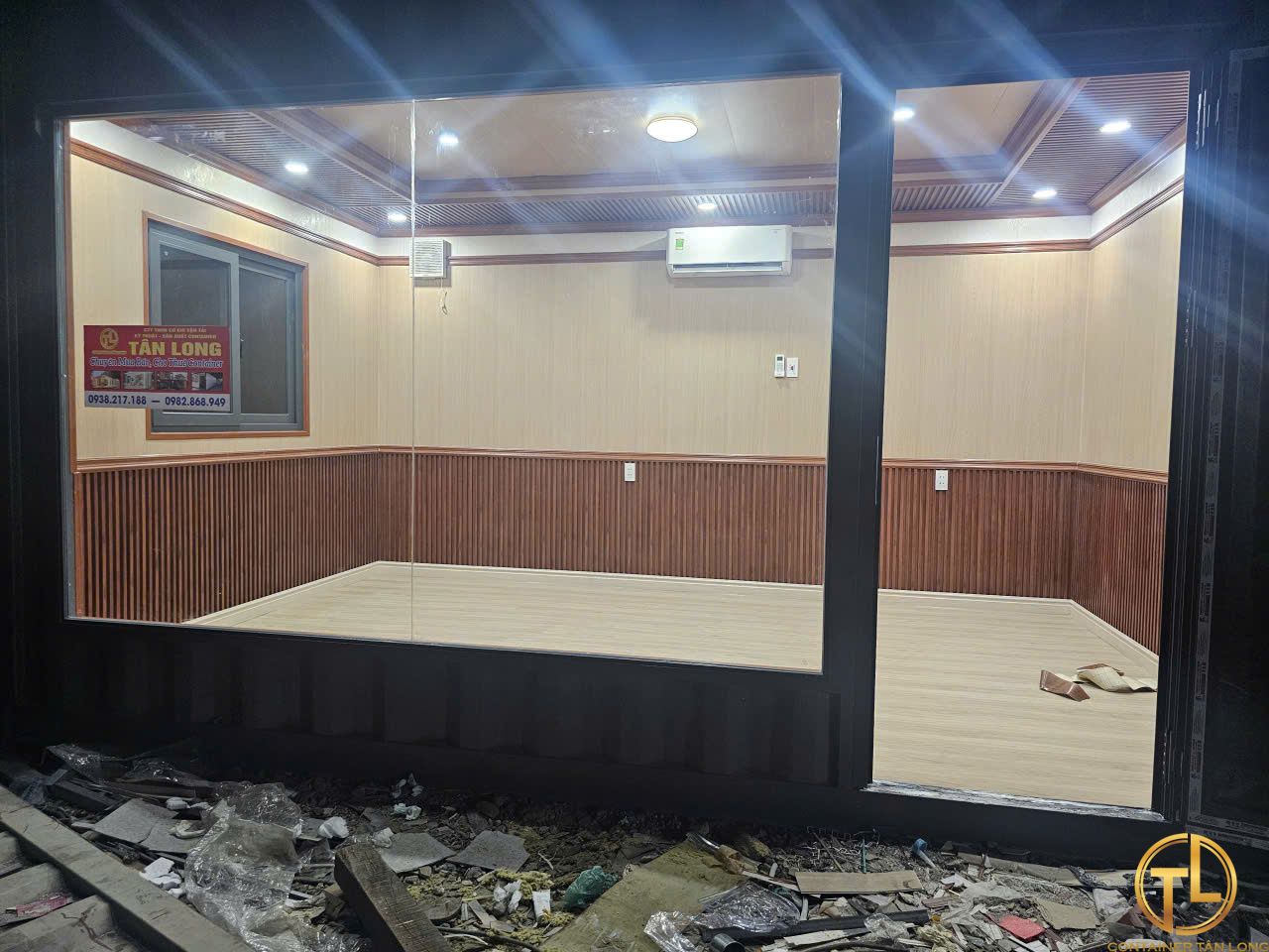 thi công nhà ở container rộng 3m