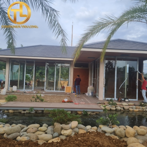 Nhà container mái ngói siêu đẹp