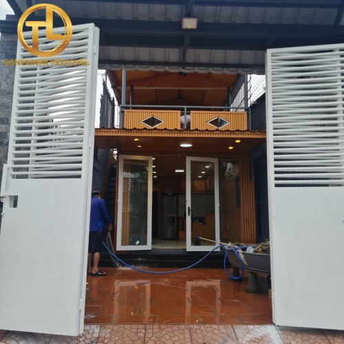 Nhà container 1 lầu có mái che