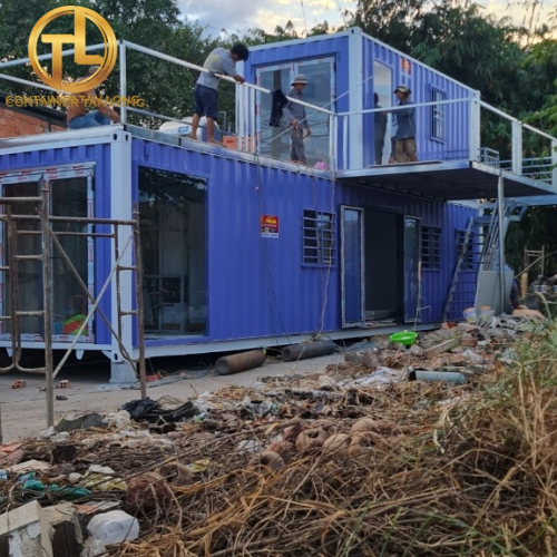 Nhà container 1 trệt 1 lầu có ban công