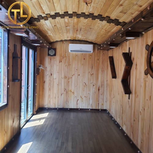 Container Văn Phòng 20 Feet Ốp Gỗ Thông