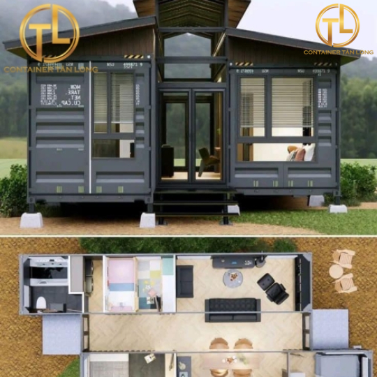 Nhà container 3 phòng ngủ siêu đẹp