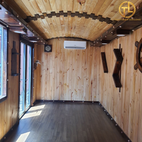 Container Văn Phòng 20 Feet Ốp Gỗ Thông