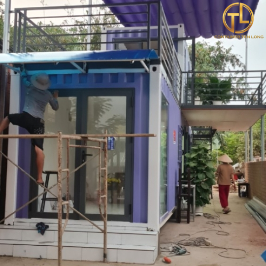 Nhà container 1 trệt 1 lầu có ban công